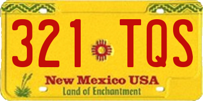 NM license plate 321TQS