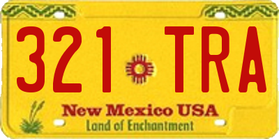 NM license plate 321TRA