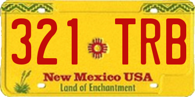 NM license plate 321TRB
