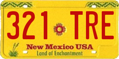 NM license plate 321TRE