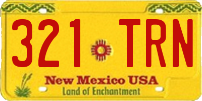 NM license plate 321TRN