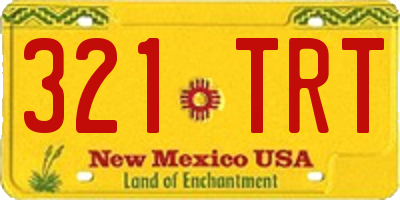 NM license plate 321TRT