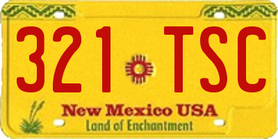 NM license plate 321TSC