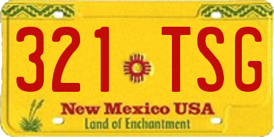 NM license plate 321TSG