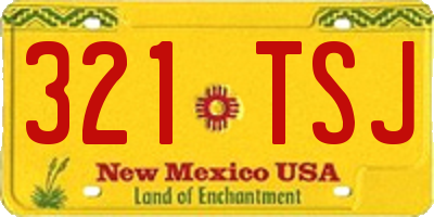 NM license plate 321TSJ