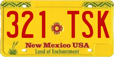 NM license plate 321TSK