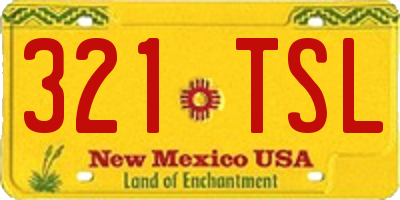NM license plate 321TSL