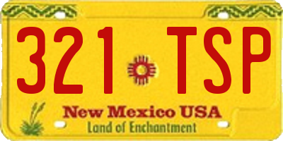 NM license plate 321TSP
