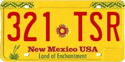NM license plate 321TSR