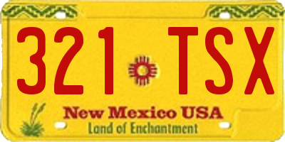 NM license plate 321TSX