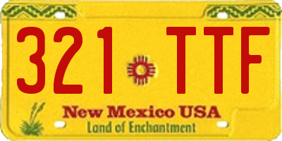 NM license plate 321TTF