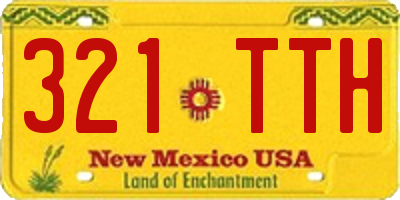 NM license plate 321TTH