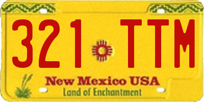NM license plate 321TTM