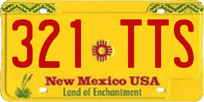 NM license plate 321TTS