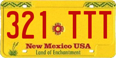 NM license plate 321TTT