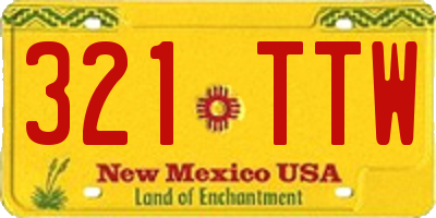 NM license plate 321TTW