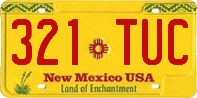 NM license plate 321TUC