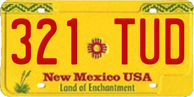 NM license plate 321TUD