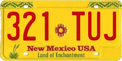 NM license plate 321TUJ
