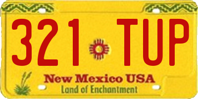NM license plate 321TUP