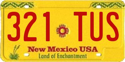 NM license plate 321TUS