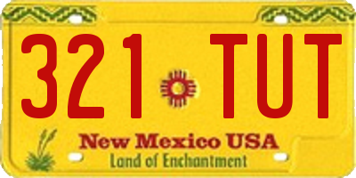 NM license plate 321TUT