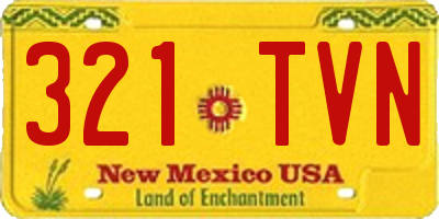 NM license plate 321TVN