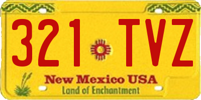 NM license plate 321TVZ