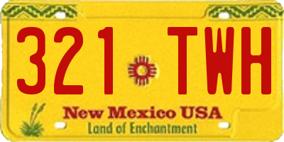 NM license plate 321TWH