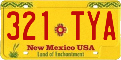 NM license plate 321TYA
