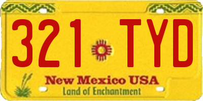 NM license plate 321TYD
