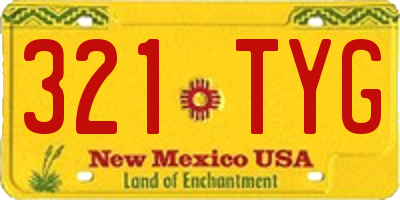 NM license plate 321TYG
