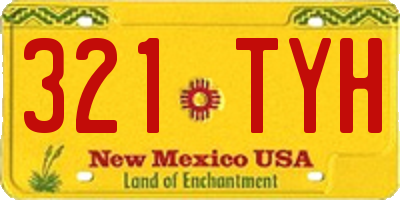 NM license plate 321TYH