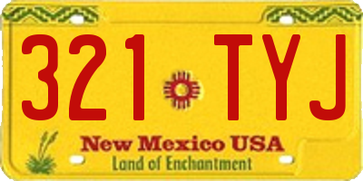NM license plate 321TYJ