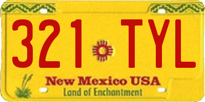NM license plate 321TYL