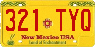 NM license plate 321TYQ