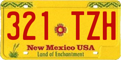 NM license plate 321TZH