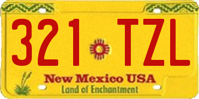 NM license plate 321TZL