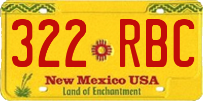 NM license plate 322RBC