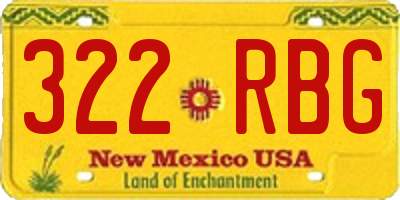 NM license plate 322RBG