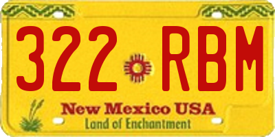 NM license plate 322RBM