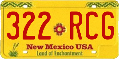 NM license plate 322RCG