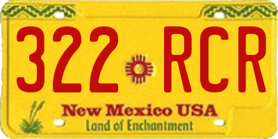 NM license plate 322RCR