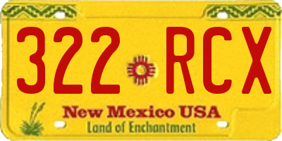 NM license plate 322RCX