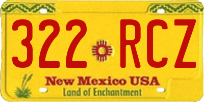 NM license plate 322RCZ