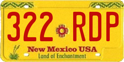 NM license plate 322RDP