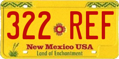 NM license plate 322REF