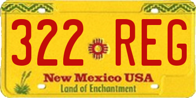 NM license plate 322REG