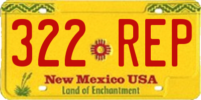 NM license plate 322REP