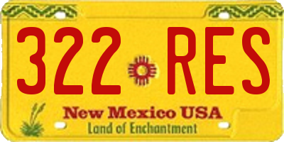 NM license plate 322RES